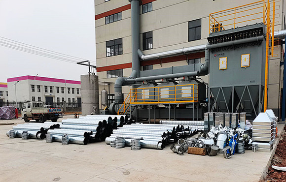 安徽柏晨新材料科技有限公司废气治理设备进入安装阶段